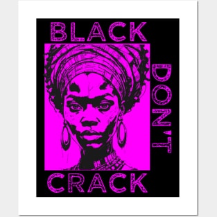 Black Don't Crack Fuchsia Posters and Art